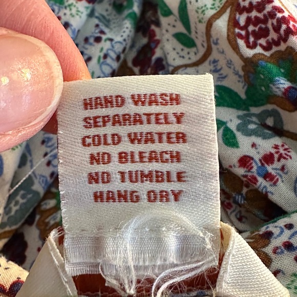 Sundance Crochet Trim Rayon Top Blouse Size M Multicolor Boho Balloon Sleeves - Picture 10 of 10